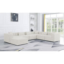  Manufacturer Color_Cream -- Meridian Cube Fabric 7 pc Sectional IMAGE 2