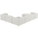  Manufacturer Color_Cream -- Meridian Cube Fabric 7 pc Sectional IMAGE 3