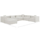  Manufacturer Color_Cream -- Meridian Cube Fabric 7 pc Sectional IMAGE 9