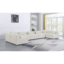  Manufacturer Color_Cream -- Meridian Cube Fabric 7 pc Sectional IMAGE 2