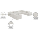  Manufacturer Color_Cream -- Meridian Cube Fabric 8 pc Sectional IMAGE 10