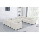  Manufacturer Color_Cream -- Meridian Cube Fabric 8 pc Sectional IMAGE 2