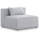  Manufacturer Color_Grey -- Cube Grey Fabric Upholstered Modular Armless Chair IMAGE 1