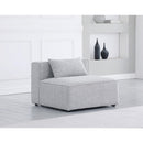  Manufacturer Color_Grey -- Cube Grey Fabric Upholstered Modular Armless Chair IMAGE 2