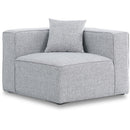  Manufacturer Color_Grey -- Cube Grey Fabric Upholstered Modular Corner Chair IMAGE 1