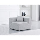  Manufacturer Color_Grey -- Cube Grey Fabric Upholstered Modular Corner Chair IMAGE 2