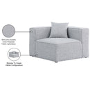  Manufacturer Color_Grey -- Cube Grey Fabric Upholstered Modular Corner Chair IMAGE 8