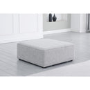  Manufacturer Color_Grey -- Cube Grey Fabric Upholstered Modular Ottoman IMAGE 2