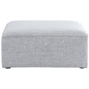  Manufacturer Color_Grey -- Cube Grey Fabric Upholstered Modular Ottoman IMAGE 3