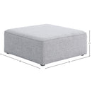  Manufacturer Color_Grey -- Cube Grey Fabric Upholstered Modular Ottoman IMAGE 5