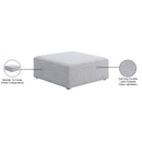  Manufacturer Color_Grey -- Cube Grey Fabric Upholstered Modular Ottoman IMAGE 6