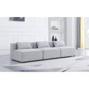  Manufacturer Color_Grey -- Cube 108" Grey Fabric Upholstered 3 pc Armless Modular Sofa IMAGE 2