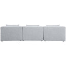  Manufacturer Color_Grey -- Cube 108" Grey Fabric Upholstered 3 pc Armless Modular Sofa IMAGE 3