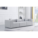  Manufacturer Color_Grey -- Cube 108" Grey Fabric Upholstered 3 pc Modular Sofa IMAGE 2