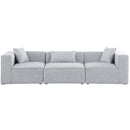  Manufacturer Color_Grey -- Cube 108" Grey Fabric Upholstered 3 pc Modular Sofa IMAGE 4