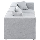  Manufacturer Color_Grey -- Cube 108" Grey Fabric Upholstered 3 pc Modular Sofa IMAGE 5