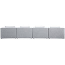  Manufacturer Color_Grey -- Cube 144" Grey Fabric Upholstered 4 pc Armless Modular Sofa IMAGE 3