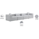  Manufacturer Color_Grey -- Cube 144" Grey Fabric Upholstered 4 pc Modular Sofa IMAGE 10