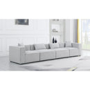  Manufacturer Color_Grey -- Cube 144" Grey Fabric Upholstered 4 pc Modular Sofa IMAGE 2