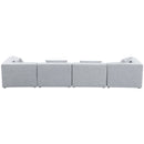  Manufacturer Color_Grey -- Cube 144" Grey Fabric Upholstered 4 pc Modular Sofa IMAGE 3