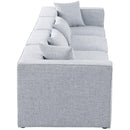  Manufacturer Color_Grey -- Cube 144" Grey Fabric Upholstered 4 pc Modular Sofa IMAGE 5