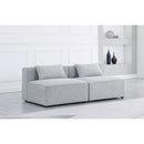  Manufacturer Color_Grey -- Cube 72" Grey Fabric Upholstered 2 pc Armless Modular Loveseat IMAGE 2