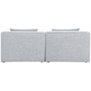  Manufacturer Color_Grey -- Cube 72" Grey Fabric Upholstered 2 pc Armless Modular Loveseat IMAGE 3