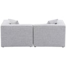  Manufacturer Color_Grey -- Cube 72" Grey Fabric Upholstered 2 pc Modular Loveseat IMAGE 3