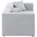  Manufacturer Color_Grey -- Cube 72" Grey Fabric Upholstered 2 pc Modular Loveseat IMAGE 5