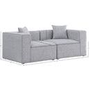  Manufacturer Color_Grey -- Cube 72" Grey Fabric Upholstered 2 pc Modular Loveseat IMAGE 9