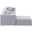  Manufacturer Color_Grey -- Cube 108" Grey Fabric Upholstered 4 pc Modular Sectional IMAGE 10