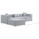  Manufacturer Color_Grey -- Cube 108" Grey Fabric Upholstered 4 pc Modular Sectional IMAGE 14