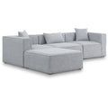  Manufacturer Color_Grey -- Cube 108" Grey Fabric Upholstered 4 pc Modular Sectional IMAGE 1