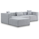  Manufacturer Color_Grey -- Cube 108" Grey Fabric Upholstered 4 pc Modular Sectional IMAGE 1