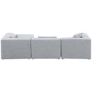  Manufacturer Color_Grey -- Cube 108" Grey Fabric Upholstered 4 pc Modular Sectional IMAGE 5