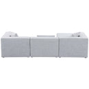  Manufacturer Color_Grey -- Cube 108" Grey Fabric Upholstered 4 pc Modular Sectional IMAGE 6