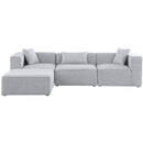  Manufacturer Color_Grey -- Cube 108" Grey Fabric Upholstered 4 pc Modular Sectional IMAGE 7