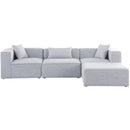  Manufacturer Color_Grey -- Cube 108" Grey Fabric Upholstered 4 pc Modular Sectional IMAGE 8