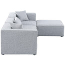 Manufacturer Color_Grey -- Cube 108" Grey Fabric Upholstered 4 pc Modular Sectional IMAGE 9