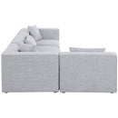  Manufacturer Color_Grey -- Cube 108" Grey Fabric Upholstered 4 pc Modular Sectional IMAGE 10