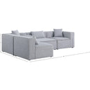  Manufacturer Color_Grey -- Cube 108" Grey Fabric Upholstered 4 pc Modular Sectional IMAGE 14