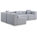  Manufacturer Color_Grey -- Cube 108" Grey Fabric Upholstered 4 pc Modular Sectional IMAGE 1