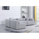  Manufacturer Color_Grey -- Cube 108" Grey Fabric Upholstered 4 pc Modular Sectional IMAGE 3