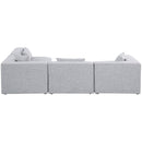  Manufacturer Color_Grey -- Cube 108" Grey Fabric Upholstered 4 pc Modular Sectional IMAGE 5