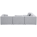  Manufacturer Color_Grey -- Cube 108" Grey Fabric Upholstered 4 pc Modular Sectional IMAGE 6