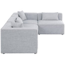  Manufacturer Color_Grey -- Cube 108" Grey Fabric Upholstered 4 pc Modular Sectional IMAGE 9