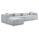  Manufacturer Color_Grey -- Cube 144" Grey Fabric Upholstered 5 pc Modular Sectional IMAGE 1