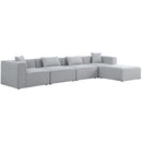  Manufacturer Color_Grey -- Cube 144" Grey Fabric Upholstered 5 pc Modular Sectional IMAGE 2