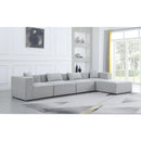  Manufacturer Color_Grey -- Cube 144" Grey Fabric Upholstered 5 pc Modular Sectional IMAGE 4