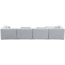  Manufacturer Color_Grey -- Cube 144" Grey Fabric Upholstered 5 pc Modular Sectional IMAGE 6